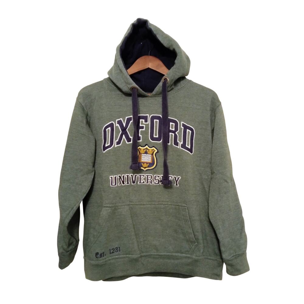 Official Oxford University Hoodie Sweatshirt Green Embroidered Logo Est 1231 S M